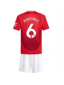 Billige Manchester United Lisandro Martinez #6 Hjemmedraktsett Barn 2024-25 Kortermet (+ Korte bukser)